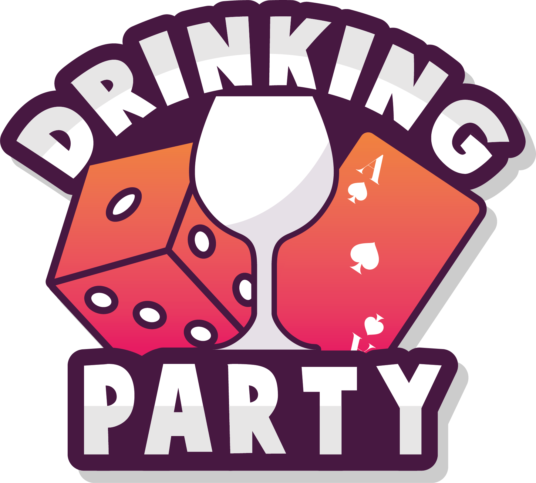 Drinking Party Logo Drop Shadow